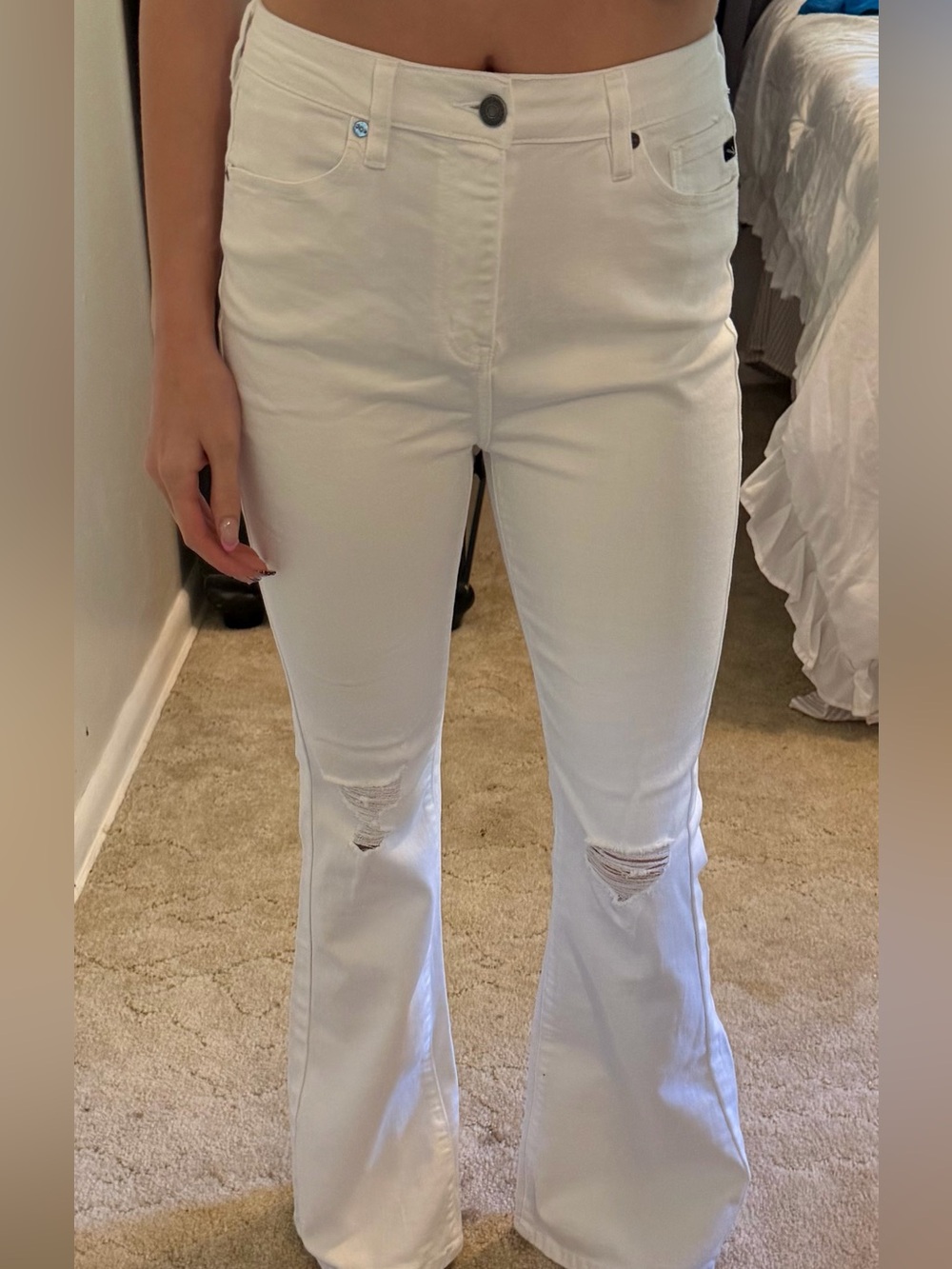 White Flared Jeans